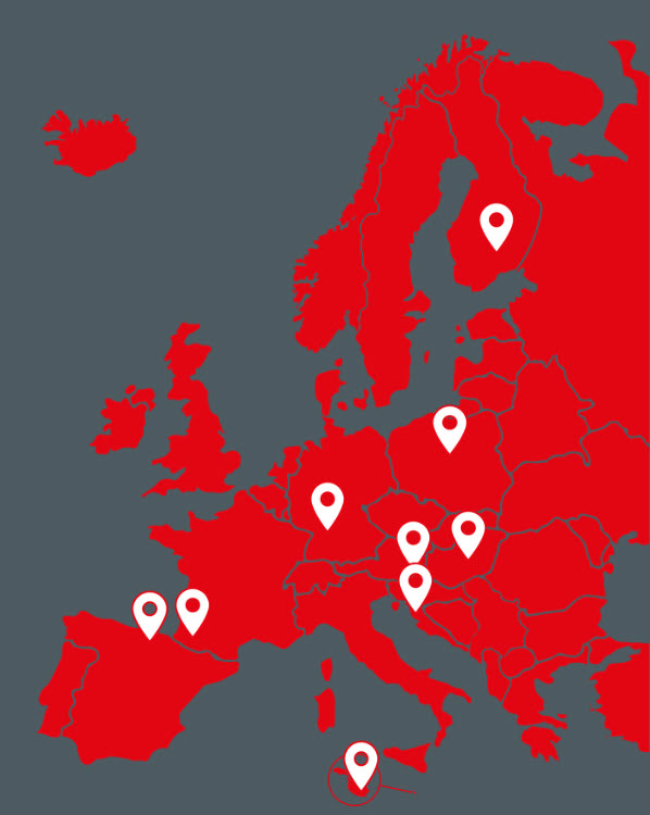 Grafik der Partnerhochschulen im Verbund von EU4Dual